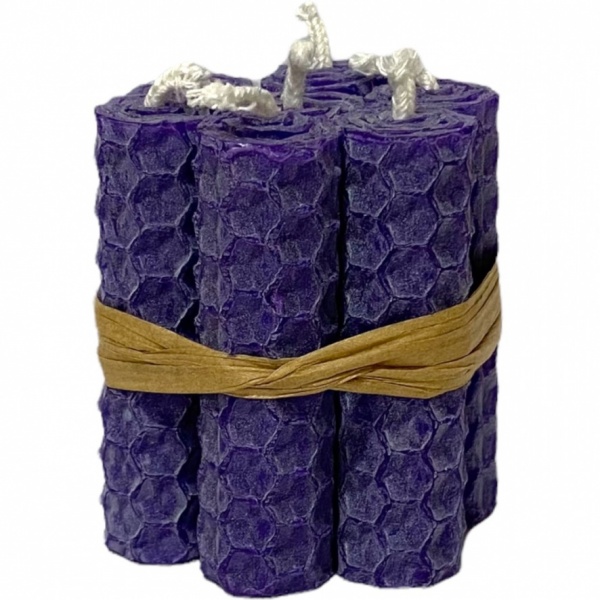 Purple - Beeswax Mini Spell Candles